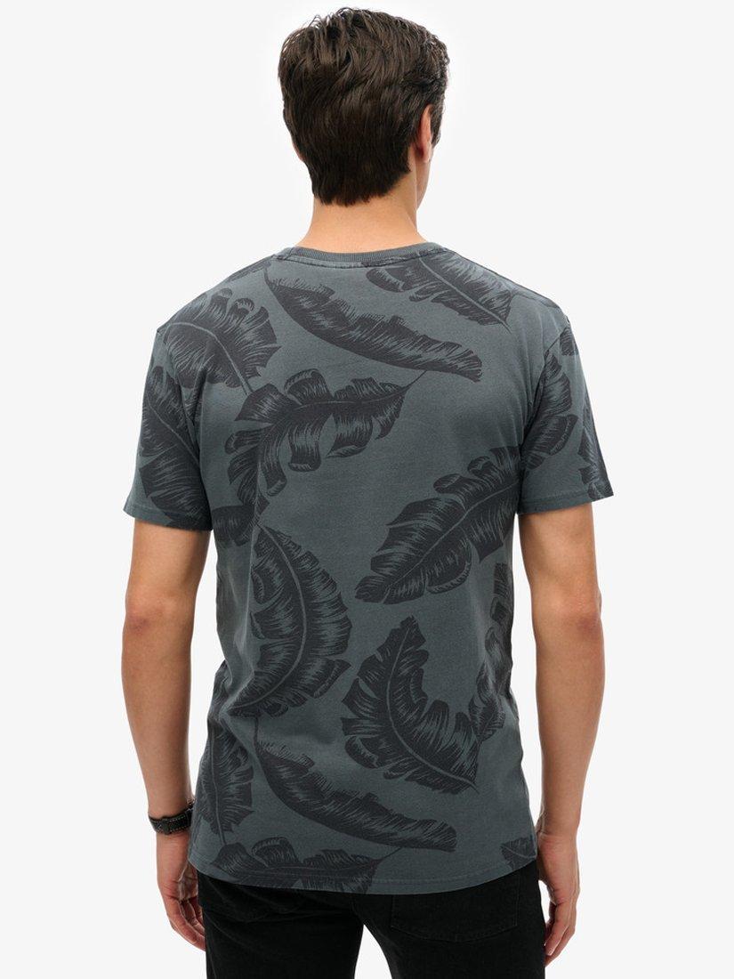 Product image 2 of 6, which shows Superdry Vintage Overdye Printed T-Shirt, Eclipse Navy, M
