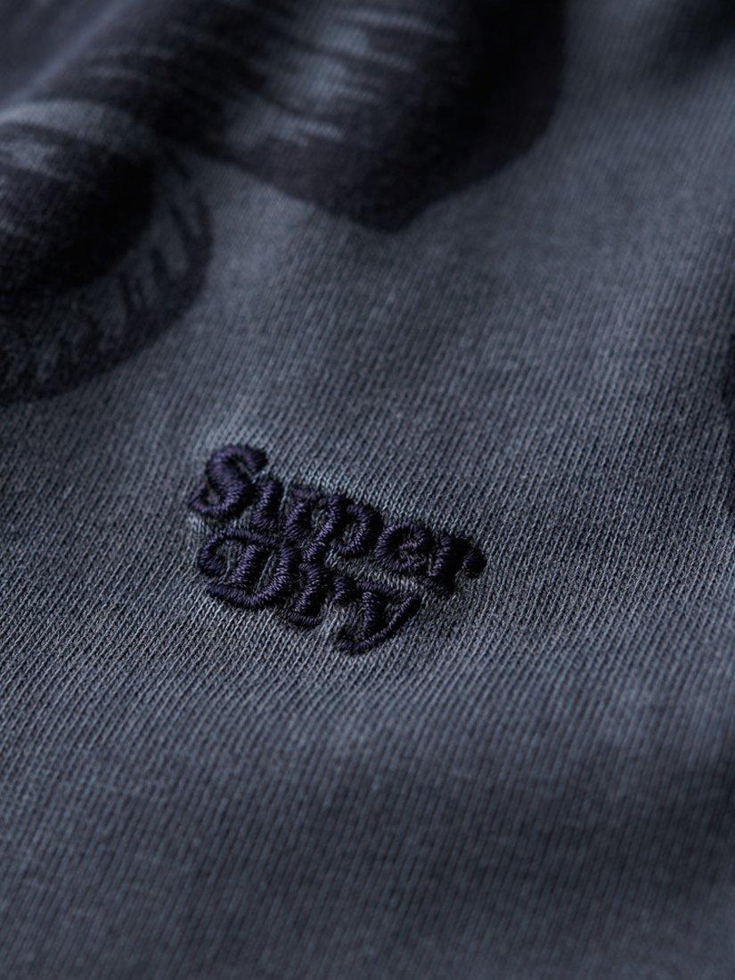 Product image 5 of 6, which shows Superdry Vintage Overdye Printed T-Shirt, Eclipse Navy, M