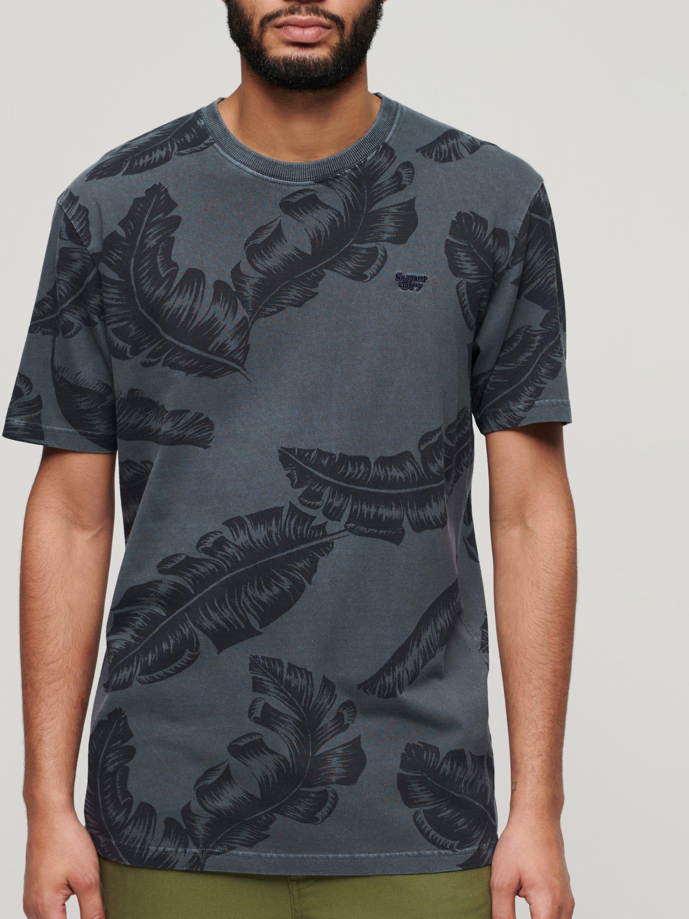 Product image 6 of 6, which shows Superdry Vintage Overdye Printed T-Shirt, Eclipse Navy, M