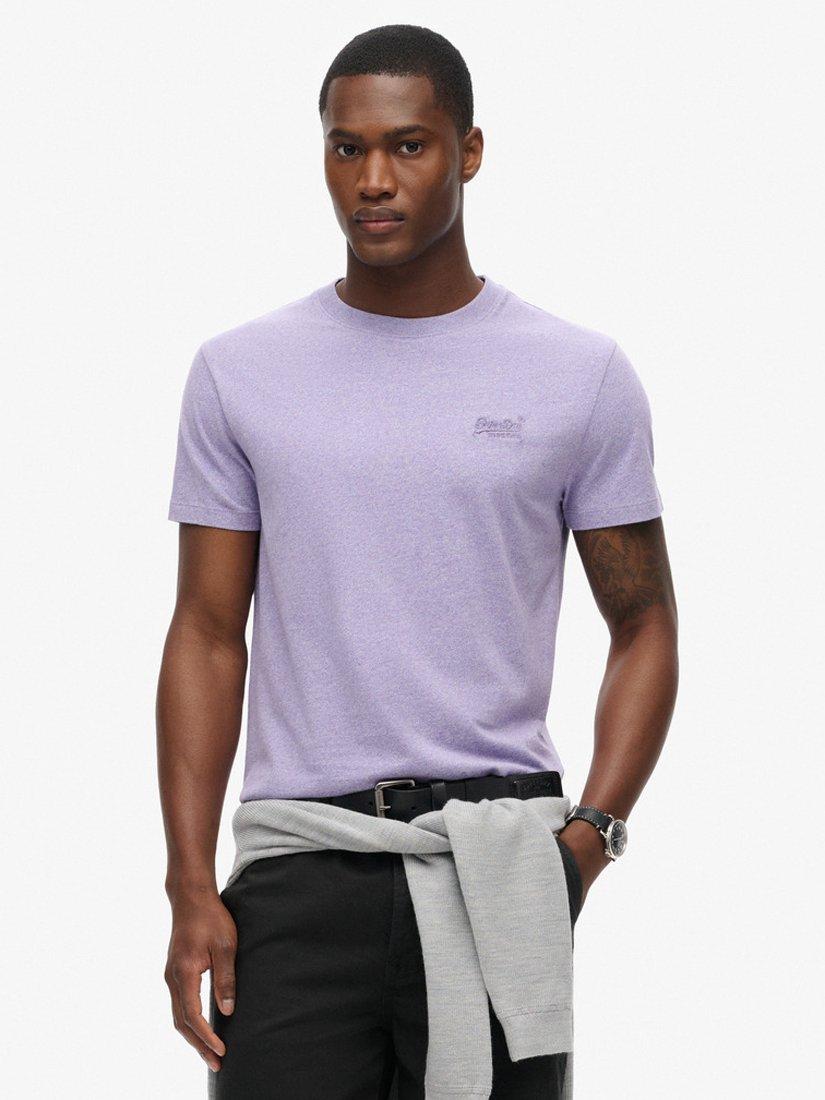 Product image 1 of 6, which shows Superdry Organic Cotton Essential Logo T-Shirt, Black/Antique Gold, M