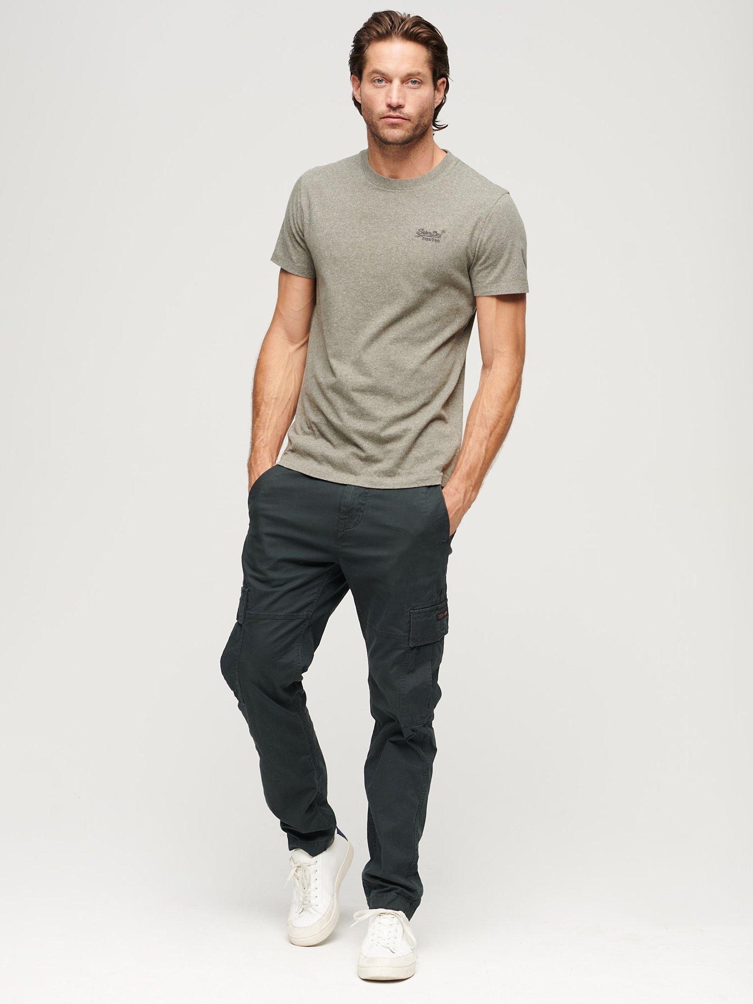 Product image 2 of 5, which shows Superdry Organic Cotton Essential Logo T-Shirt, Ash Olive Marl, S