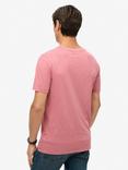 Superdry V-Neck Slub Short Sleeve T-Shirt, Mesa Rose Pink