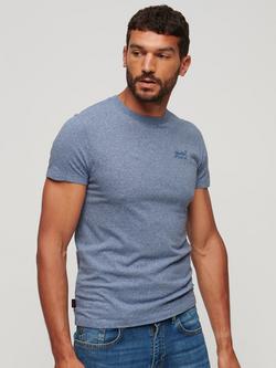 Superdry Essential Cotton T-Shirt, Blue Marl, Blue Marl