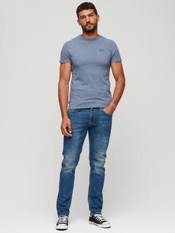 Superdry Essential Cotton T-Shirt, Blue Marl - view 2, Blue Marl