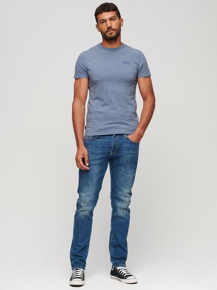 Superdry Essential Cotton T-Shirt, Blue Marl - view 2, Blue Marl