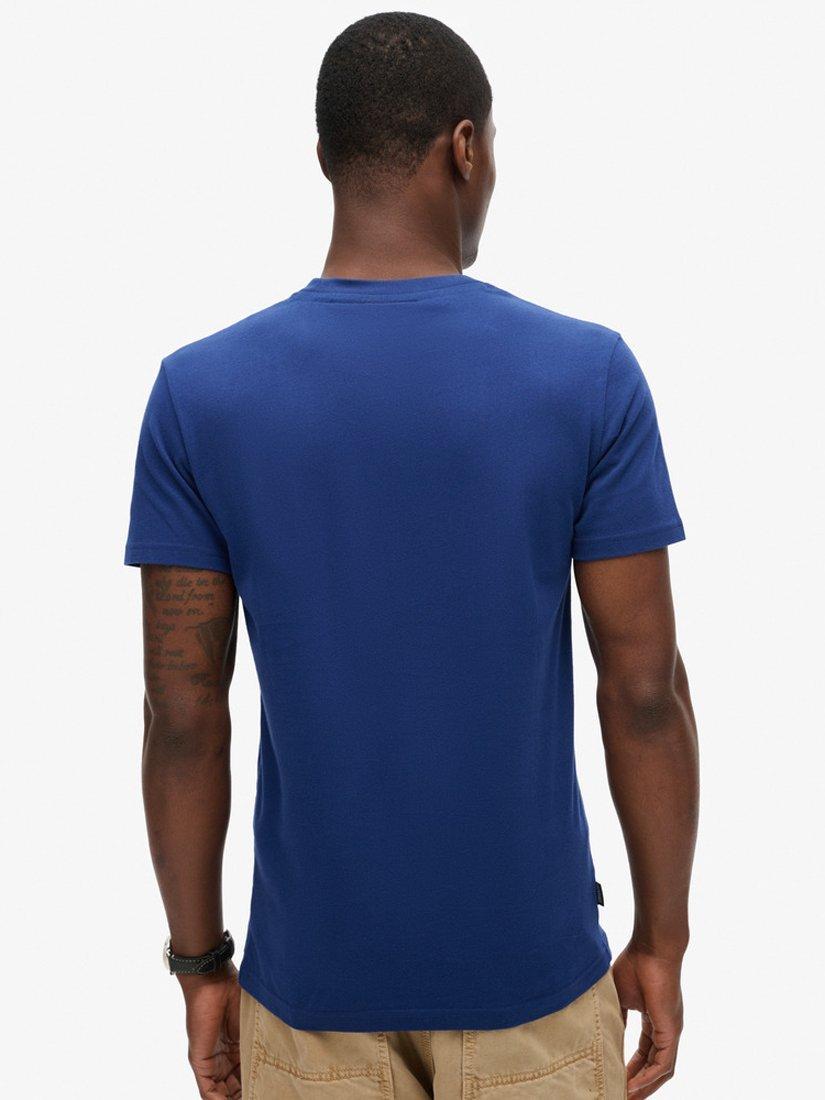 Product image 2 of 7, which shows Superdry Organic Cotton Essential Logo T-Shirt, Supermarine Navy, S