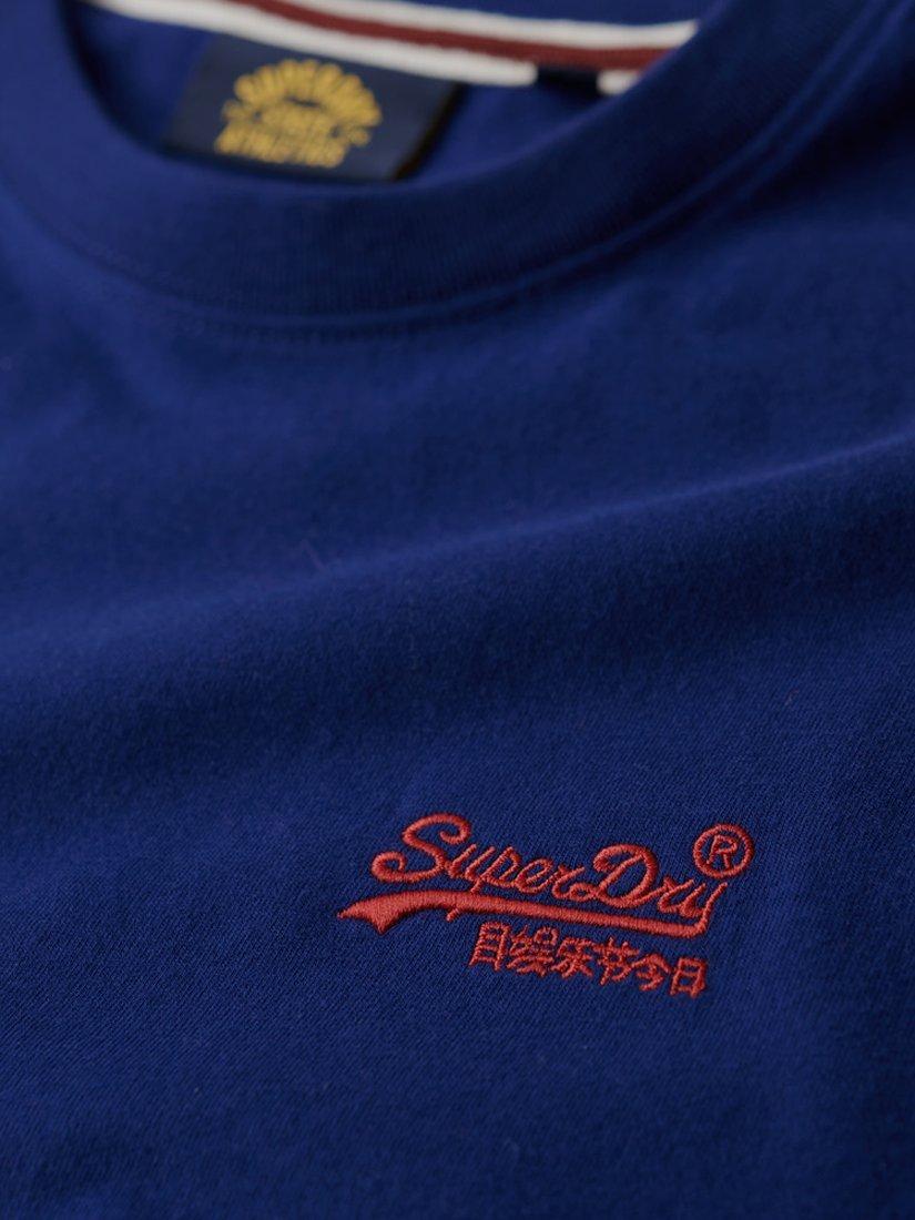 Product image 6 of 7, which shows Superdry Organic Cotton Essential Logo T-Shirt, Supermarine Navy, S