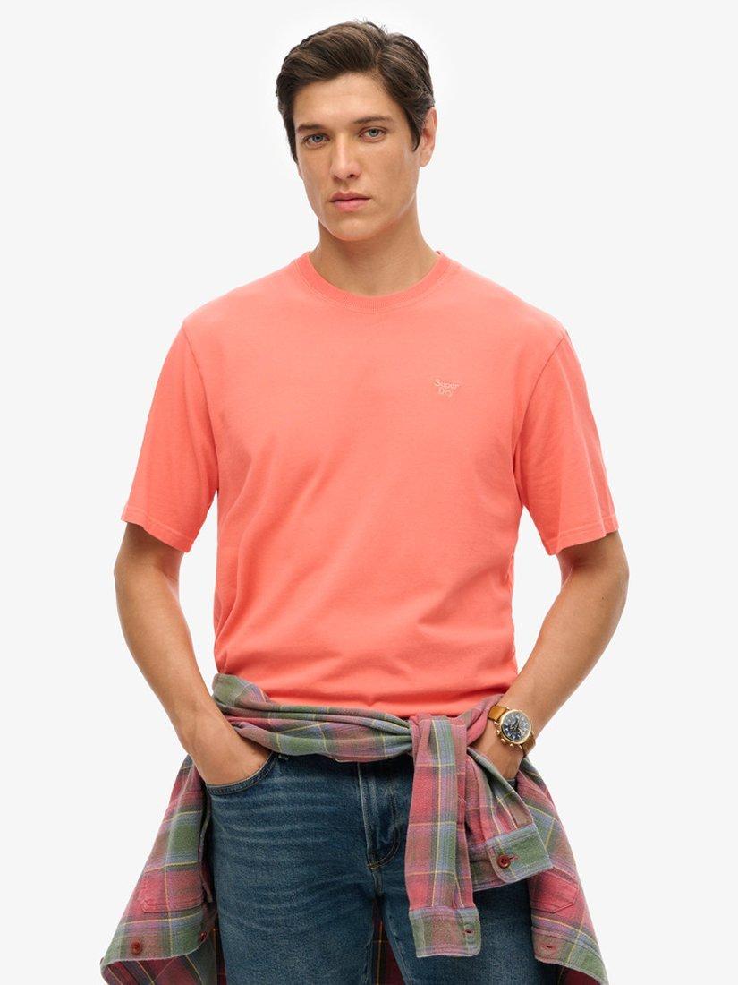 Superdry Vintage Mark T-Shirt, Hot Coral