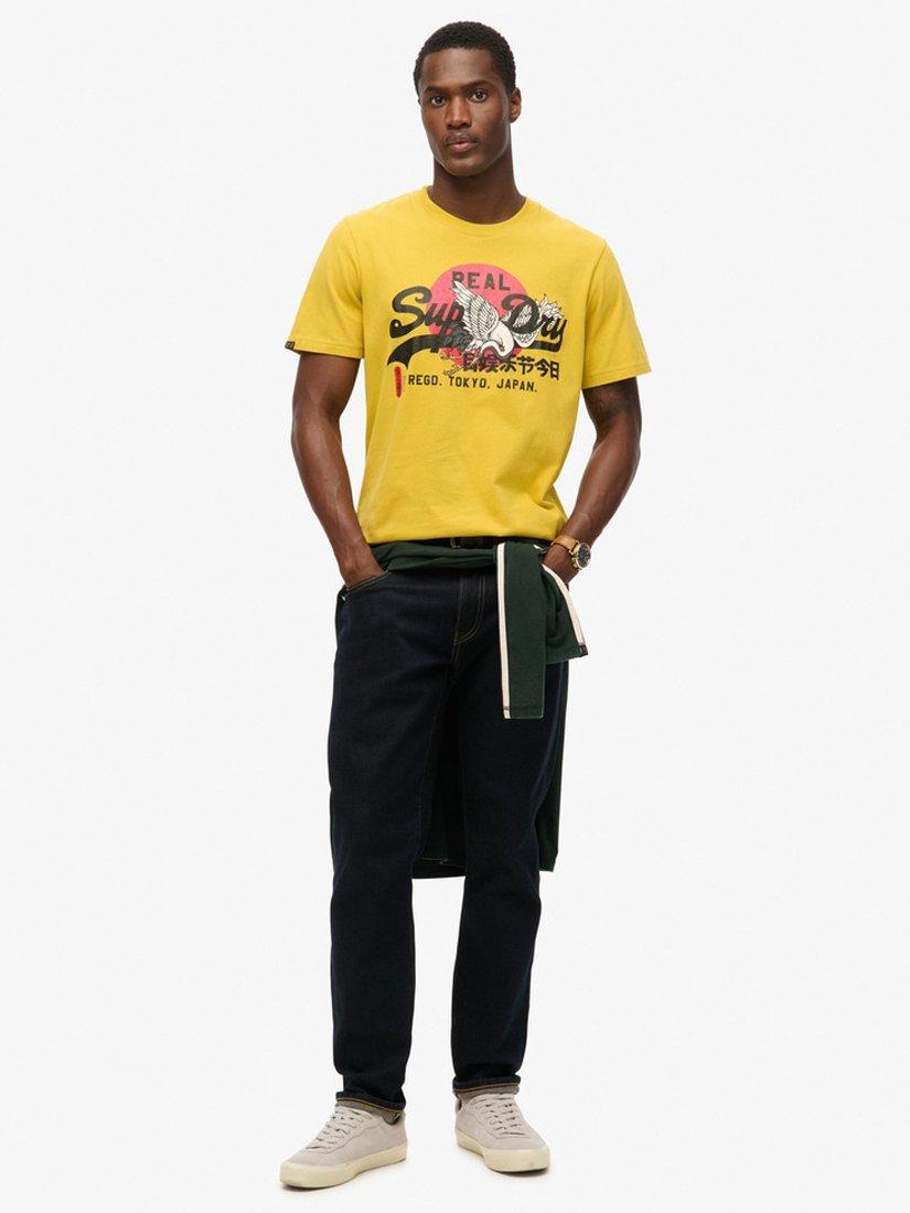Product image 3 of 7, which shows Superdry Tokyo Graphic T-Shirt, Oil Yellow, S