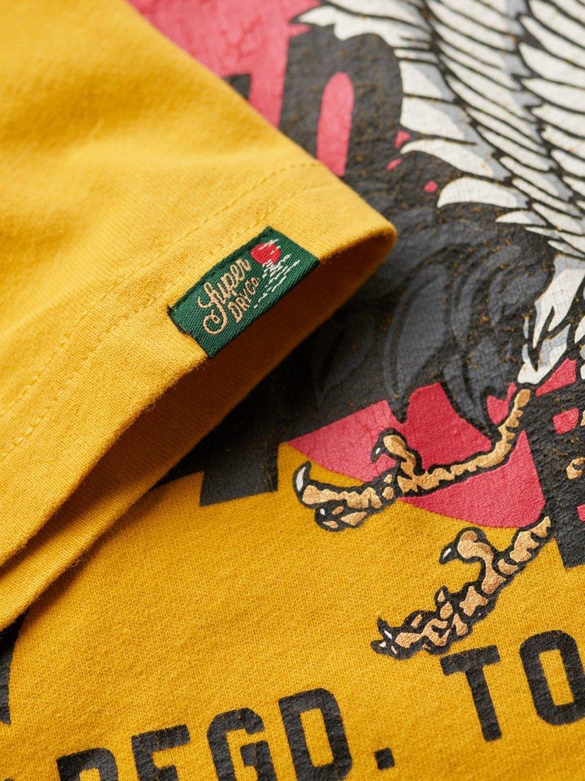 Product image 4 of 7, which shows Superdry Tokyo Graphic T-Shirt, Oil Yellow, S