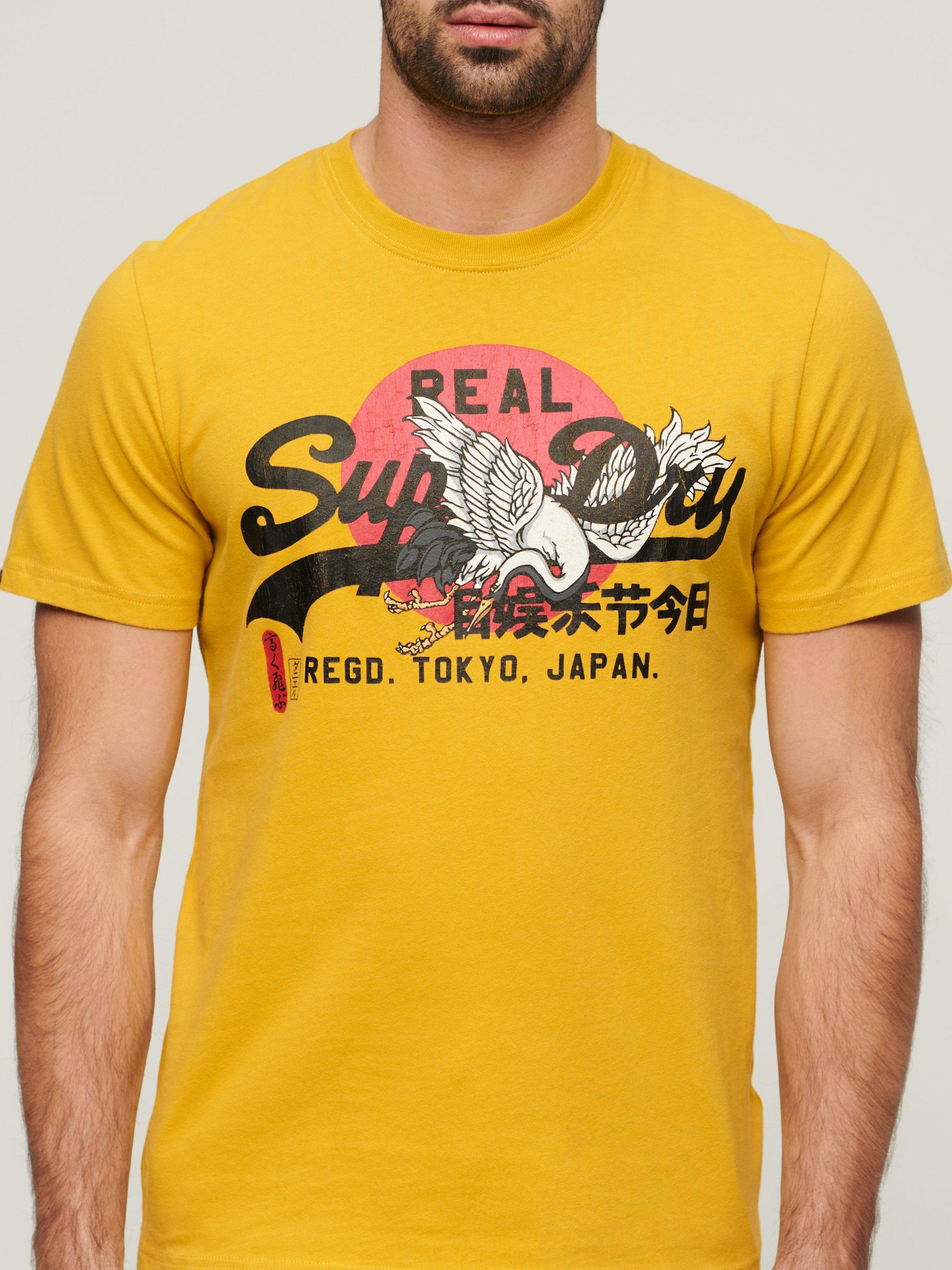 Product image 7 of 7, which shows Superdry Tokyo Graphic T-Shirt, Oil Yellow, S