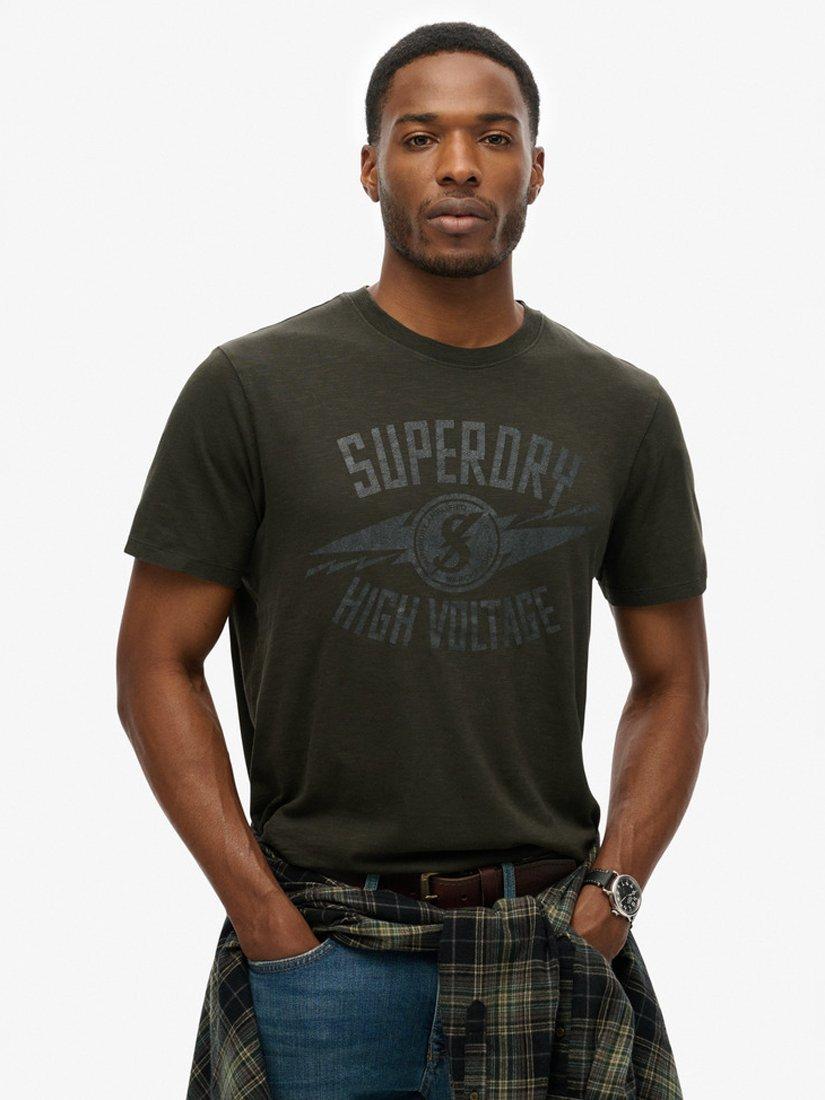 Product image 1 of 7, which shows Superdry Retro Rocker Graphic T-Shirt, Washed Black, M