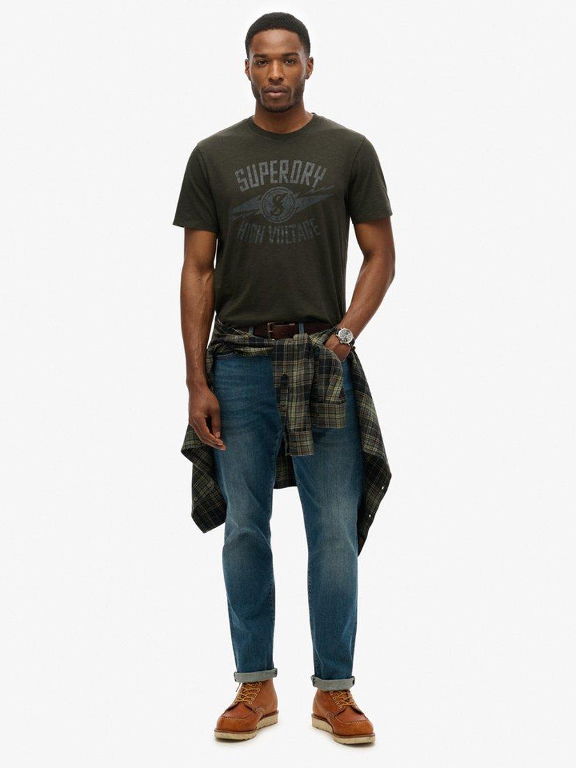 Product image 3 of 7, which shows Superdry Retro Rocker Graphic T-Shirt, Washed Black, M