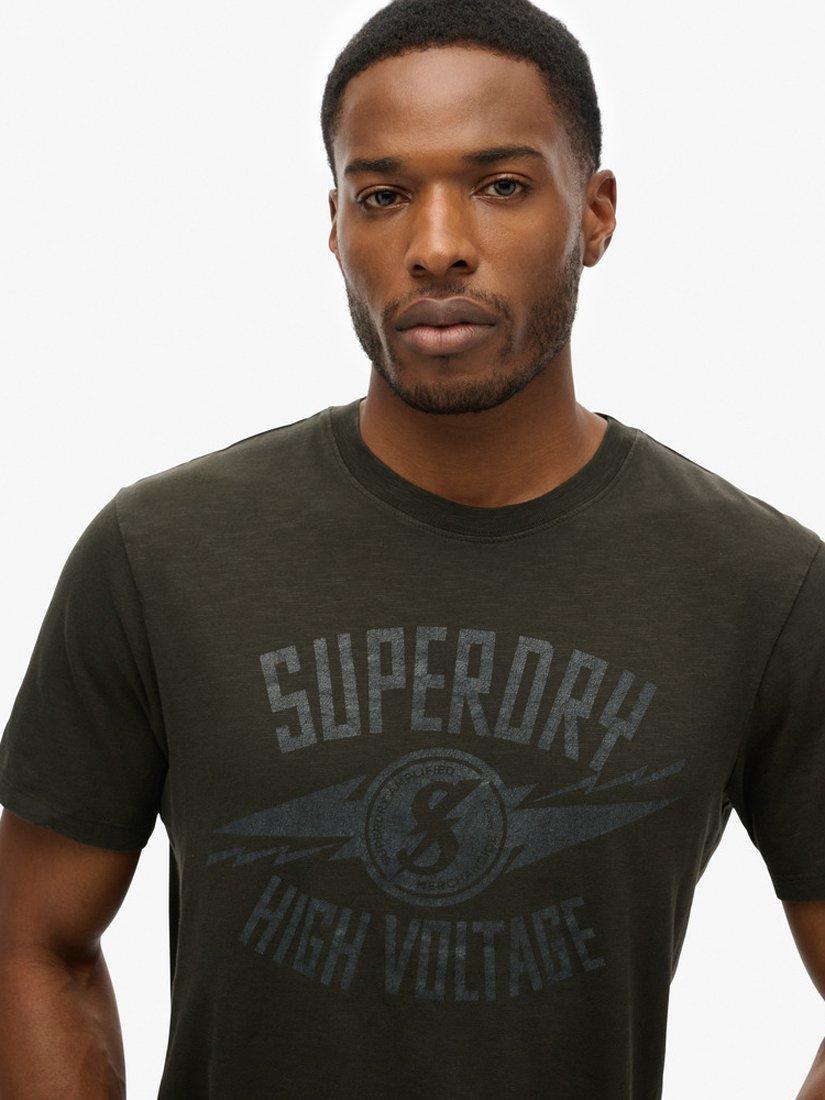 Product image 5 of 7, which shows Superdry Retro Rocker Graphic T-Shirt, Washed Black, M