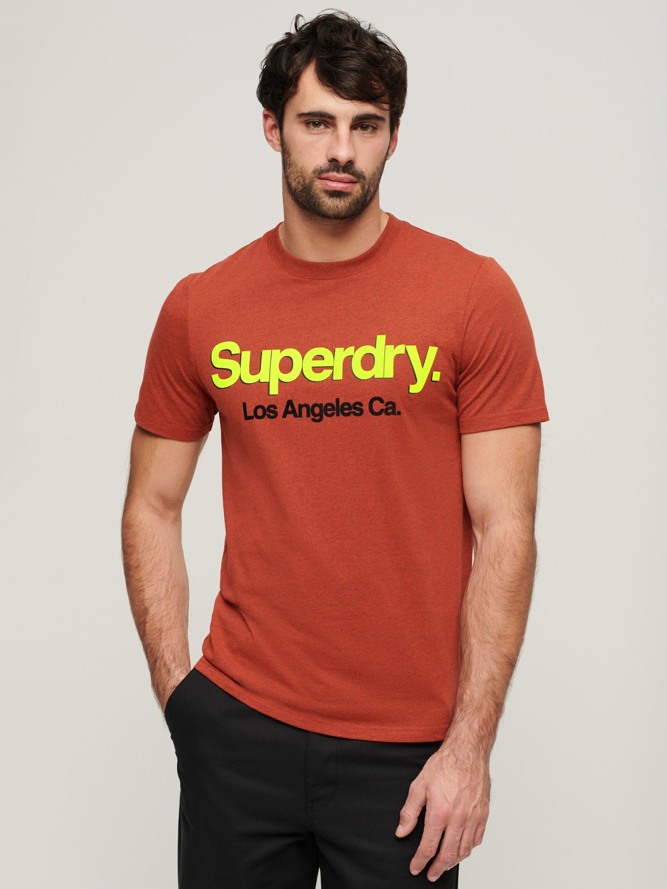 Superdry Core Logo Classic Washed T Shirt Arizona Orange Grit