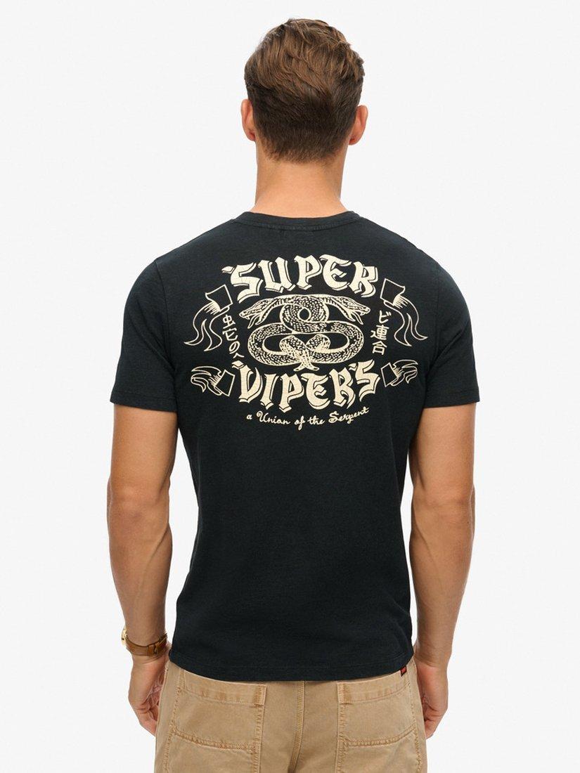 Superdry Retro Rocker Graphic T-Shirt, Black, S