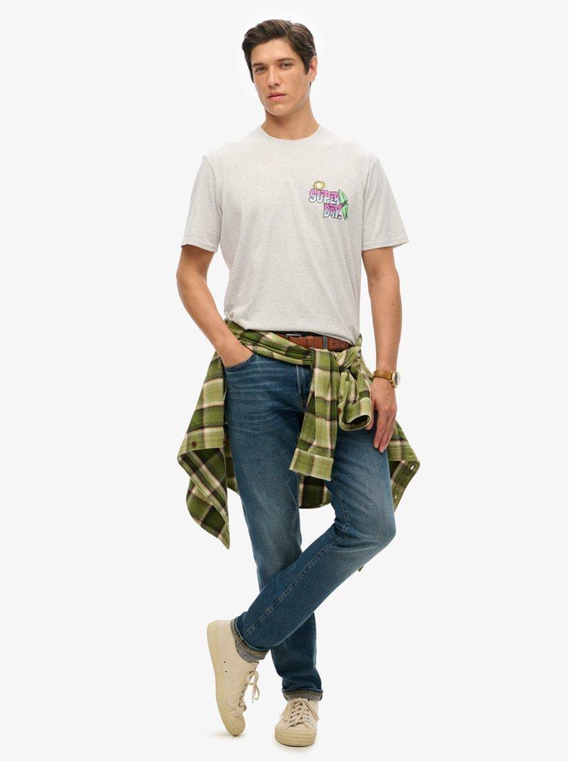 Product image 3 of 7, which shows Superdry Neon Travel Loose T-Shirt, Glacier Grey Marl, XL