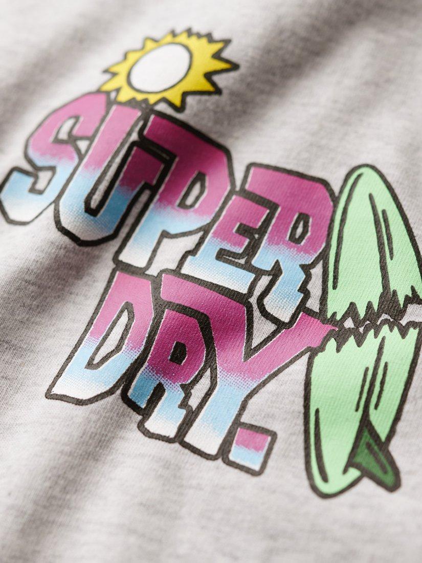 Product image 6 of 7, which shows Superdry Neon Travel Loose T-Shirt, Glacier Grey Marl, XL