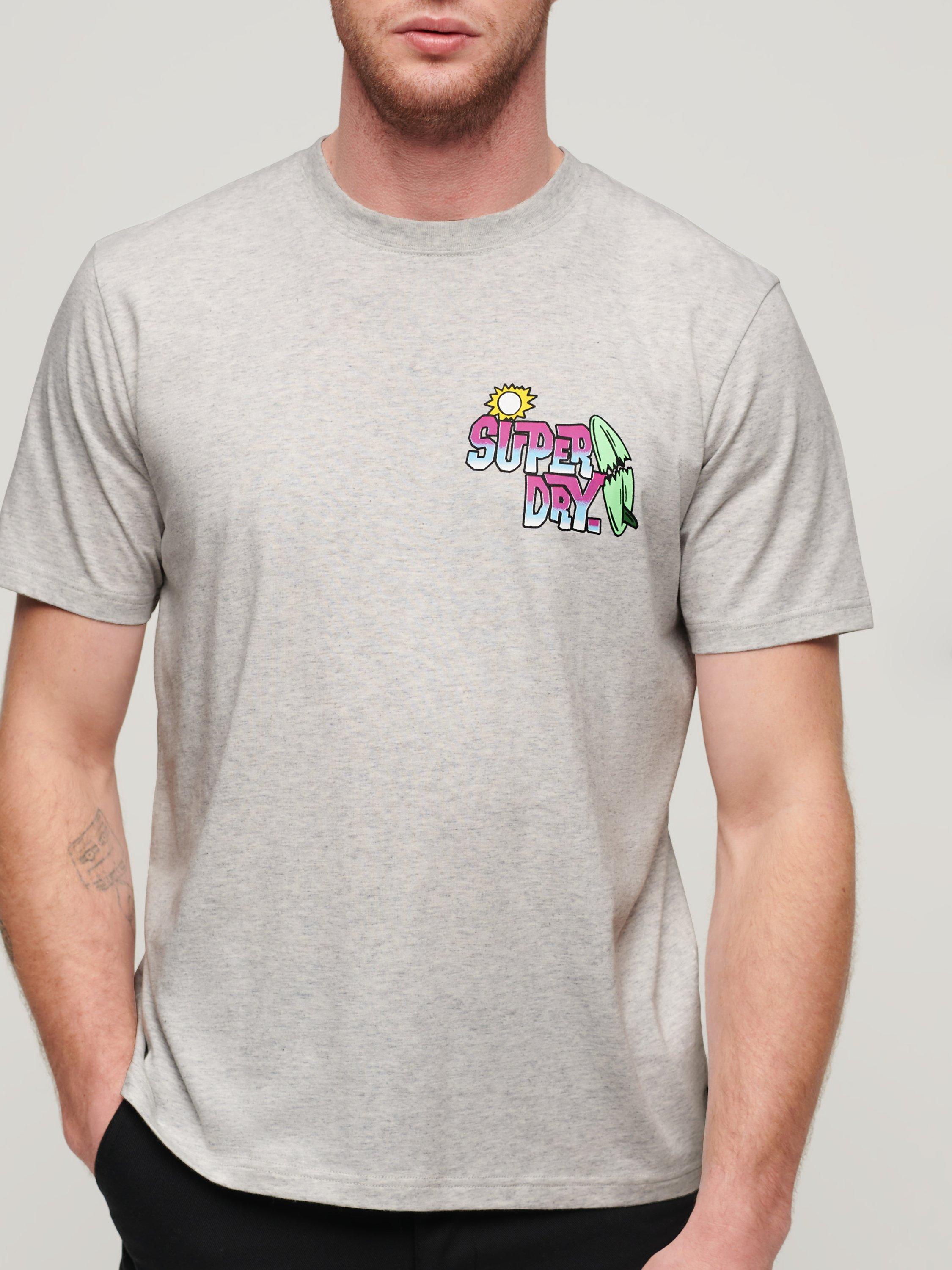 Product image 7 of 7, which shows Superdry Neon Travel Loose T-Shirt, Glacier Grey Marl, XL