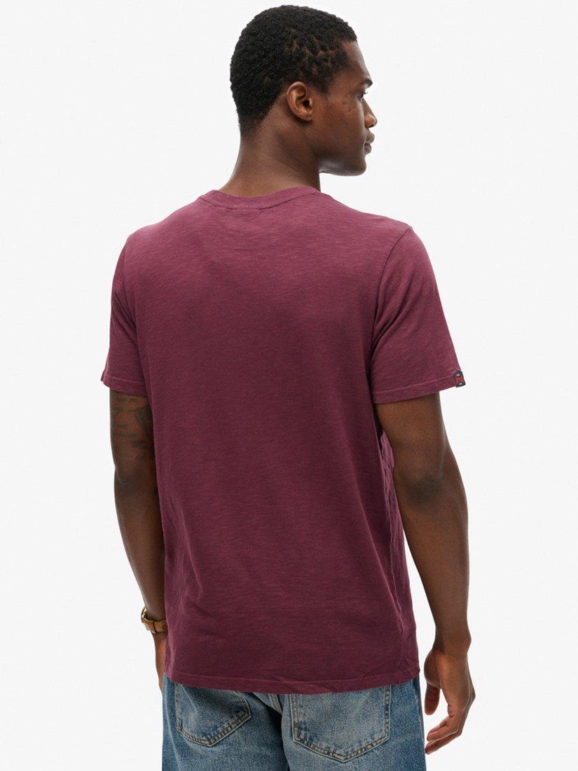 Product image 3 of 5, which shows Superdry Athletic College Graphic T-Shirt, Fig Purple Slub, S