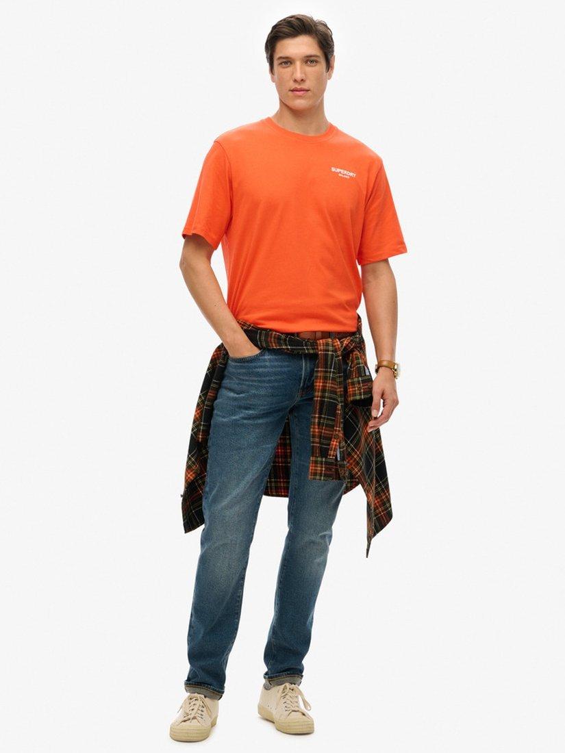 Product image 3 of 7, which shows Superdry Luxury Sport Loose Fit T-Shirt, Cherry Tomato Red, XXL