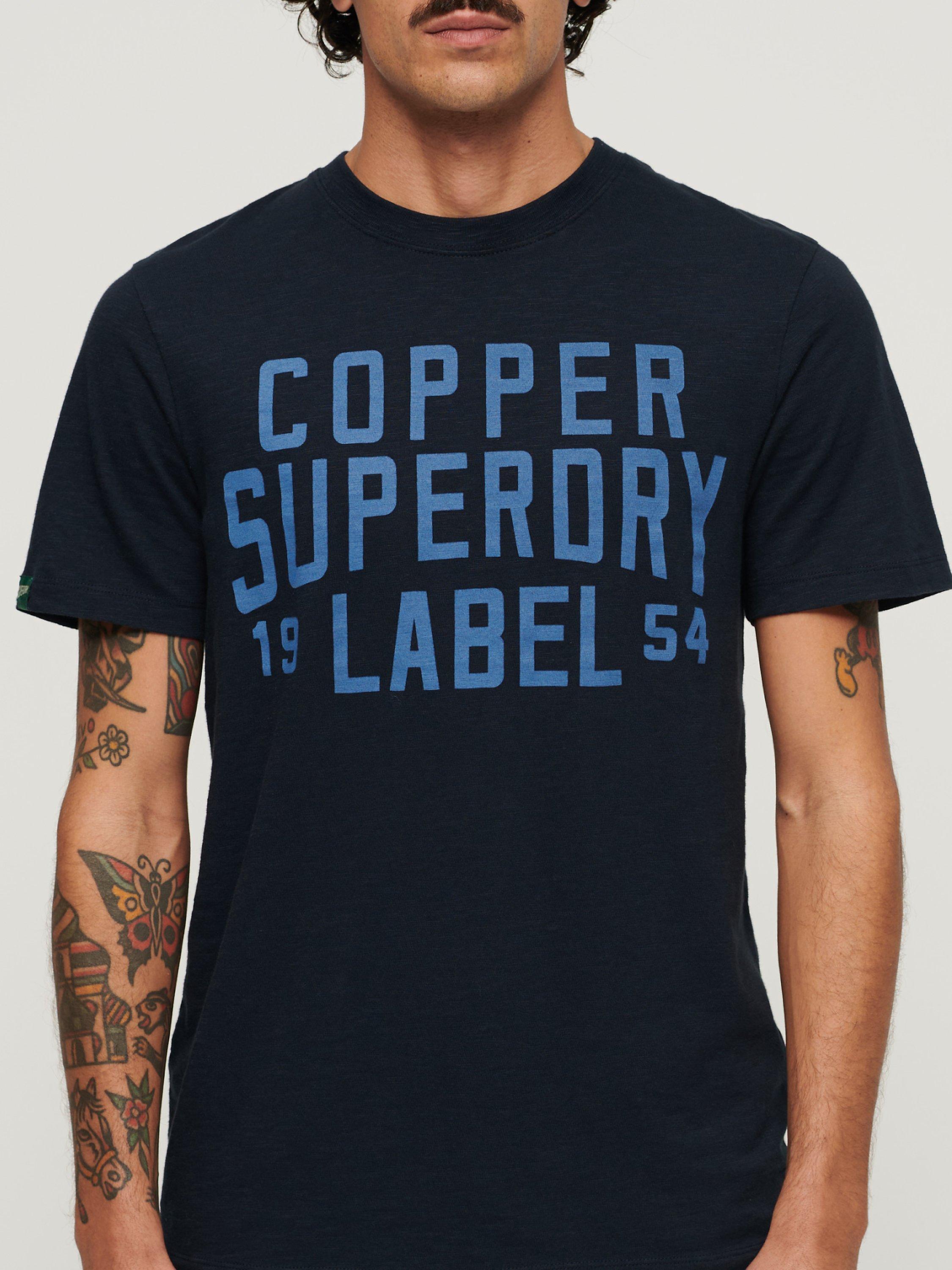Product image 7 of 7, which shows Superdry Copper Label Chest Graphic T-Shirt, Navy, S