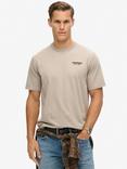 Superdry Luxury Sport Loose Fit T-Shirt, Deep Beige Slub