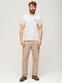 Superdry Vintage Logo Heritage Chest T-Shirt - view 2, Flake Grey Marl