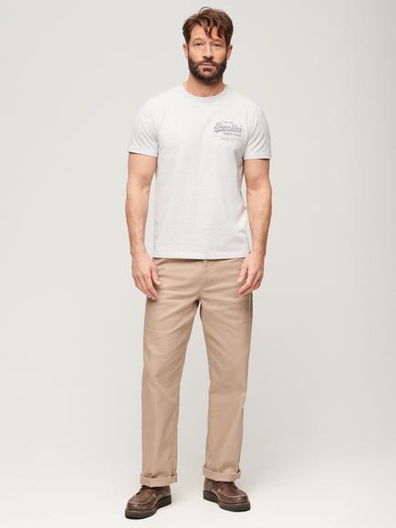 Superdry Vintage Logo Heritage Chest T-Shirt - view 2, Flake Grey Marl