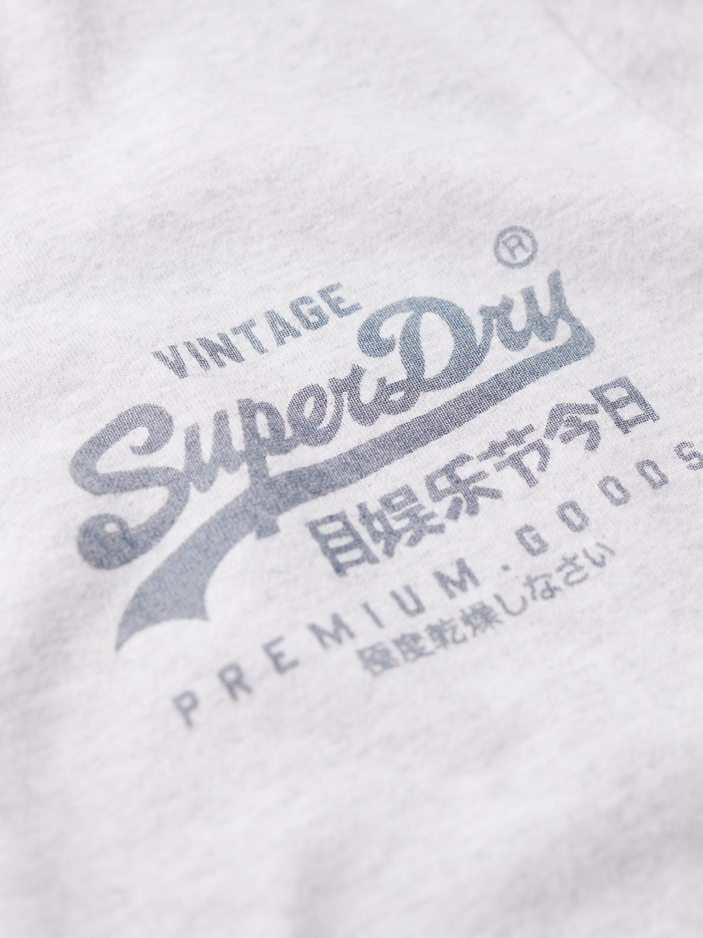 Product image 5 of 5, which shows Superdry Vintage Logo Heritage Chest T-Shirt, Flake Grey Marl, S