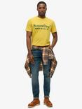 Superdry Venue Classic Logo T-Shirt, Oil Yellow Slub