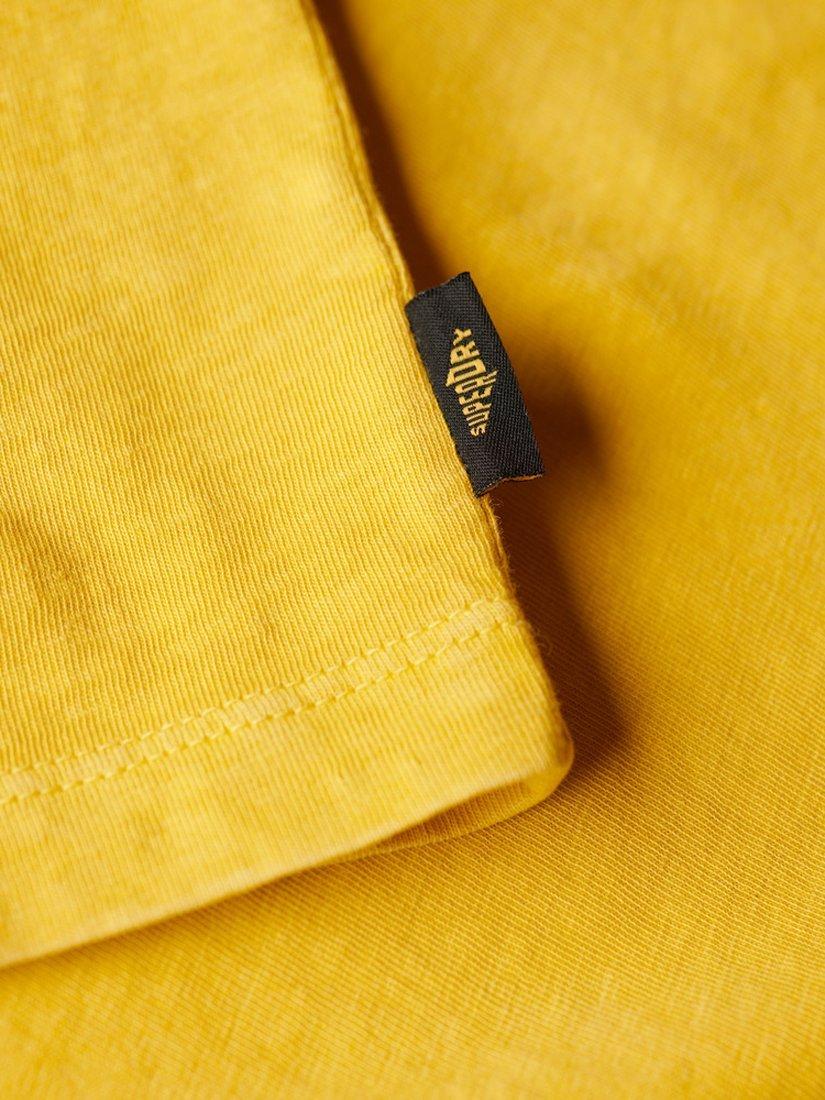 Product image 4 of 6, which shows Superdry Venue Classic Logo T-Shirt, Oil Yellow Slub, S