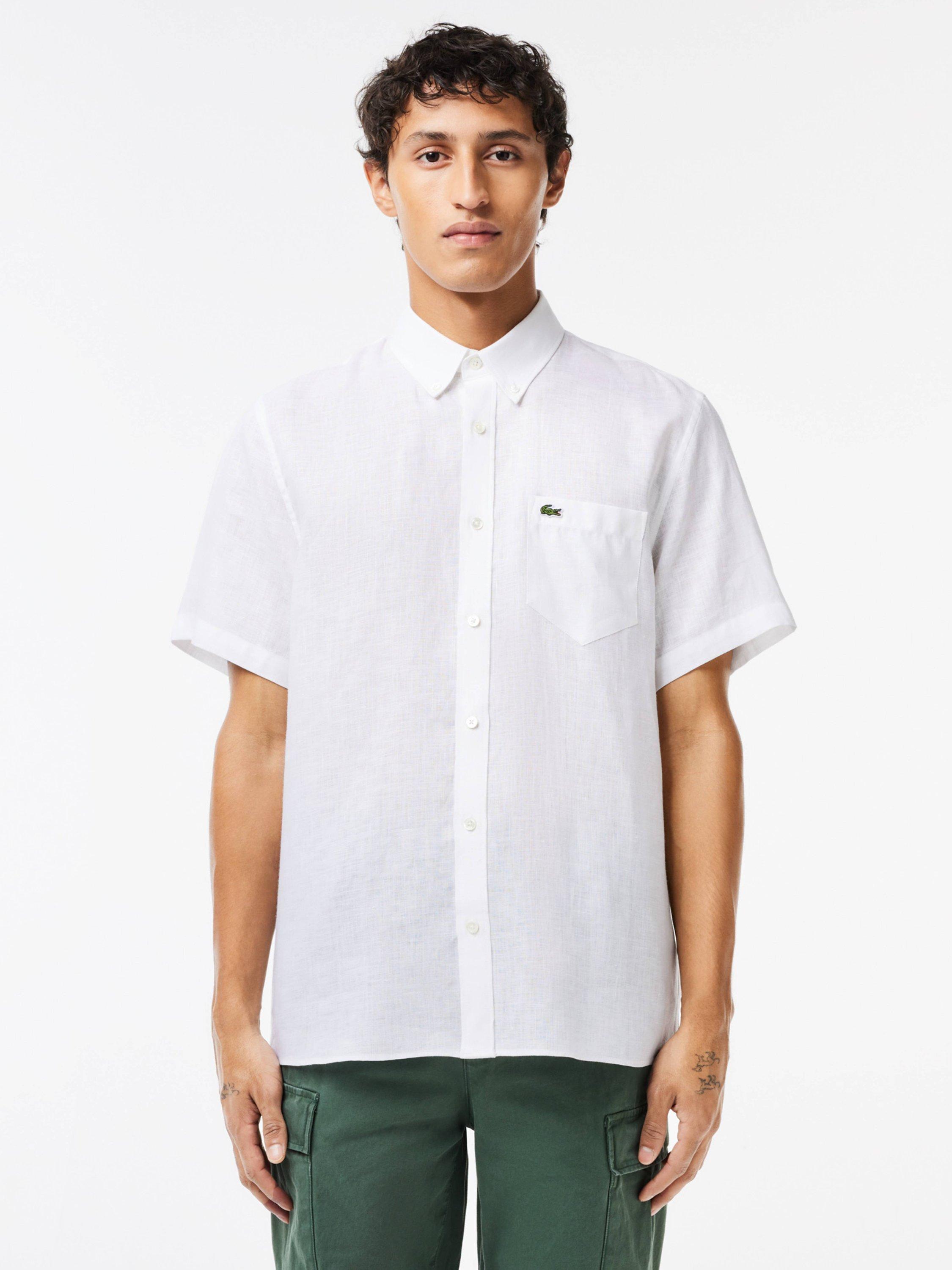 Lacoste Short Sleeve Linen Shirt