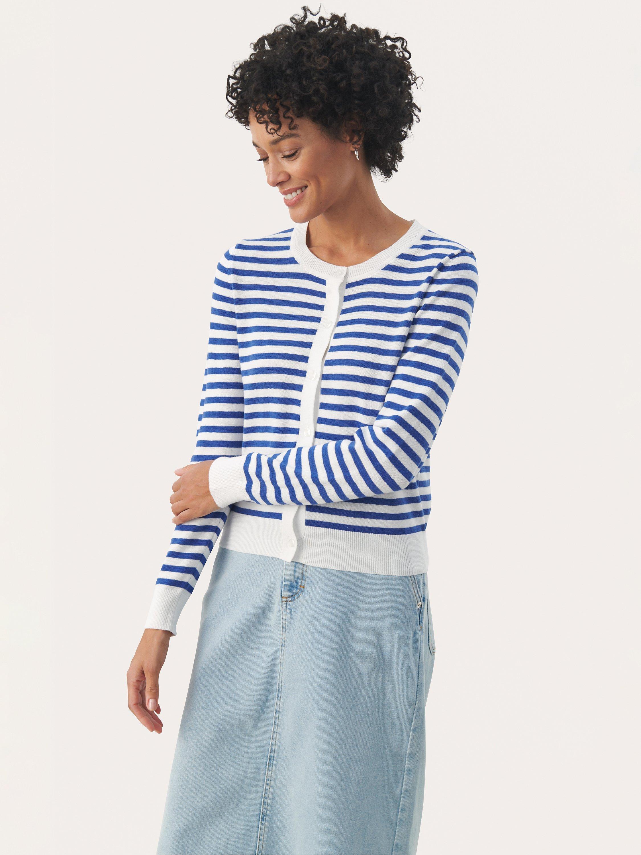 Part Two Tanisha Cotton Cardigan, Deep Ultramarine 