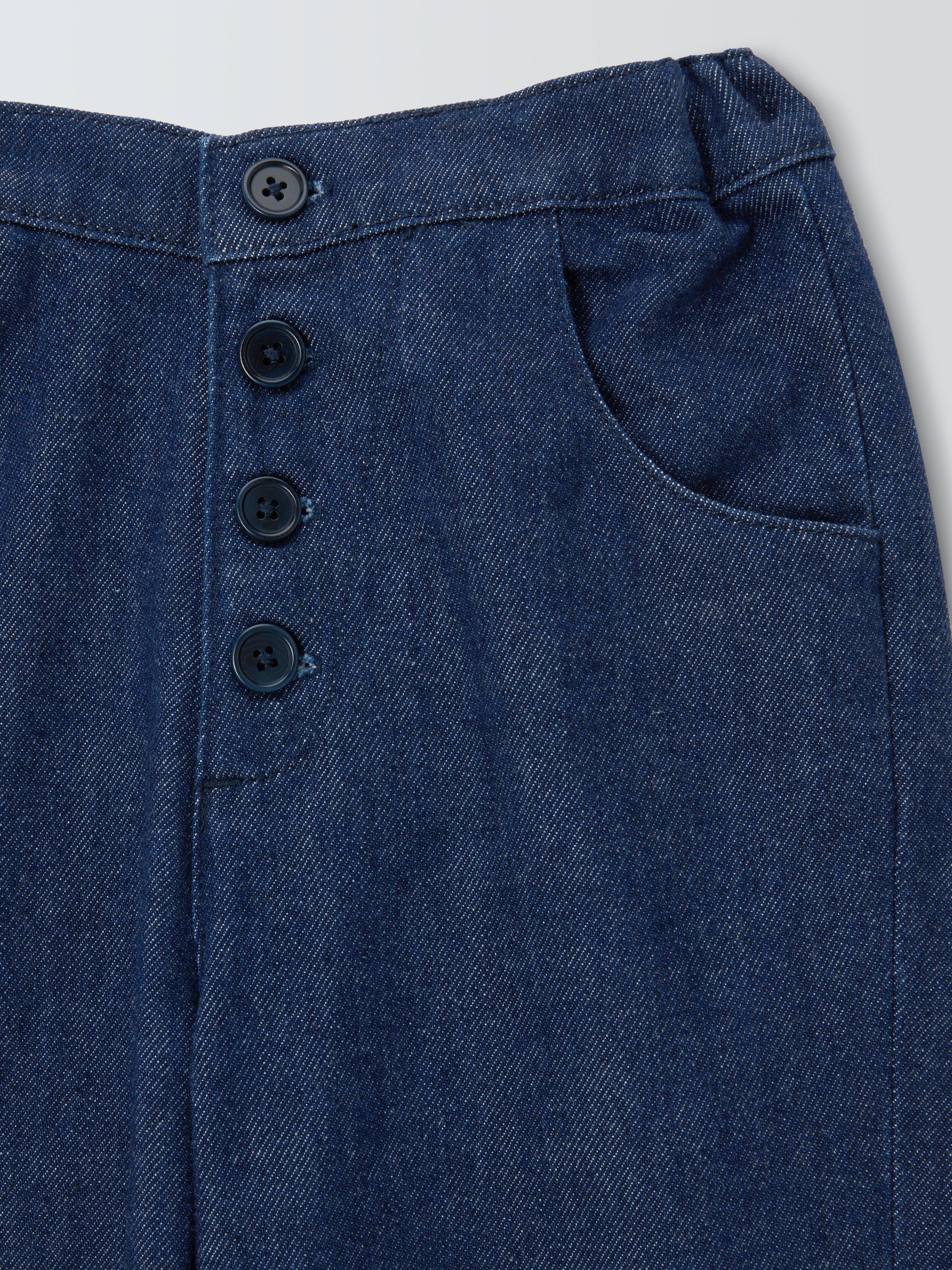 Product image 5 of 7, which shows Caramel Kids' Erodium Straight Leg Trousers, Blue, 4 years