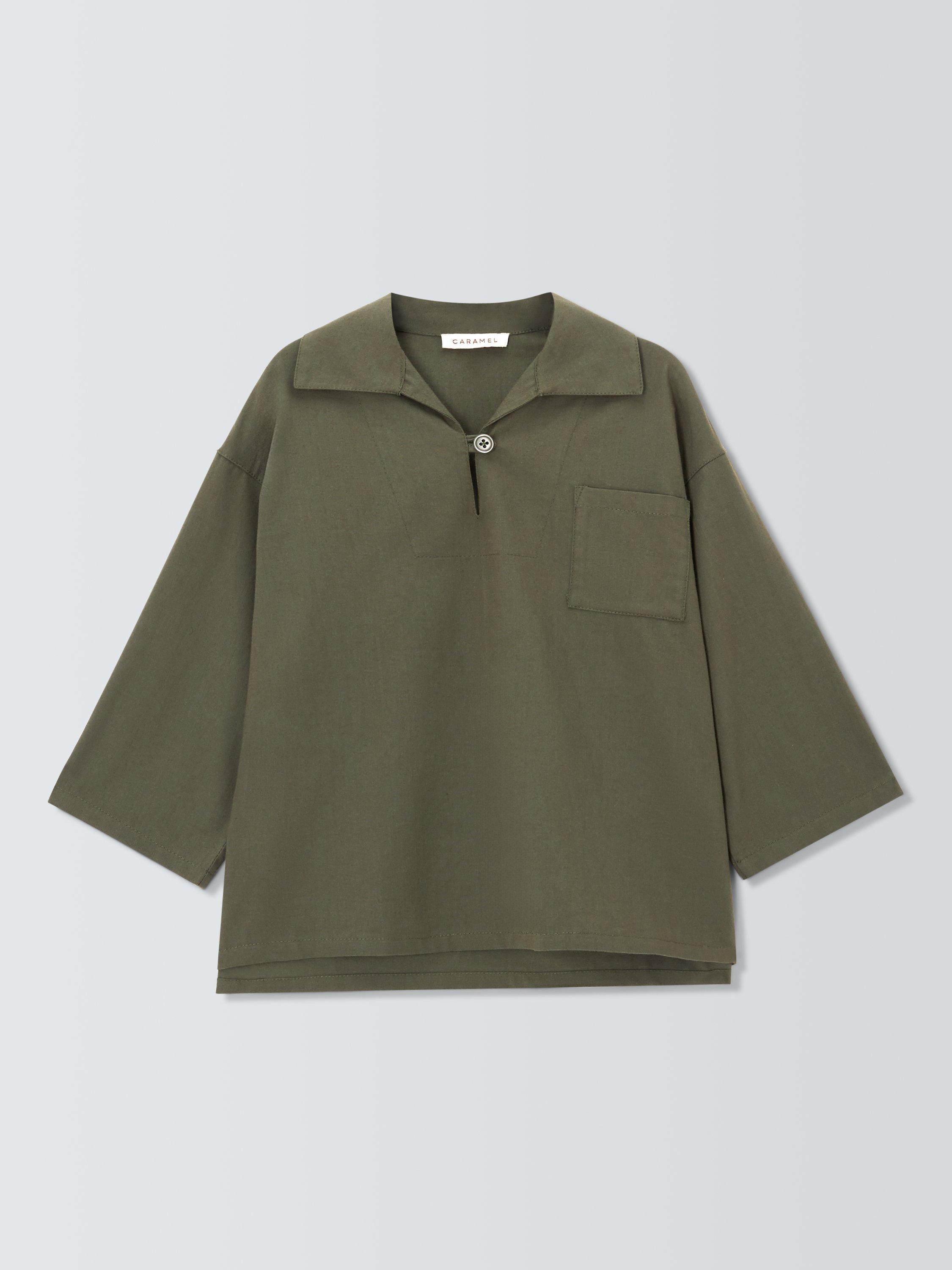 Product image 3 of 7, which shows Caramel Kids' Bergamot Shirt, Khaki, 3 years