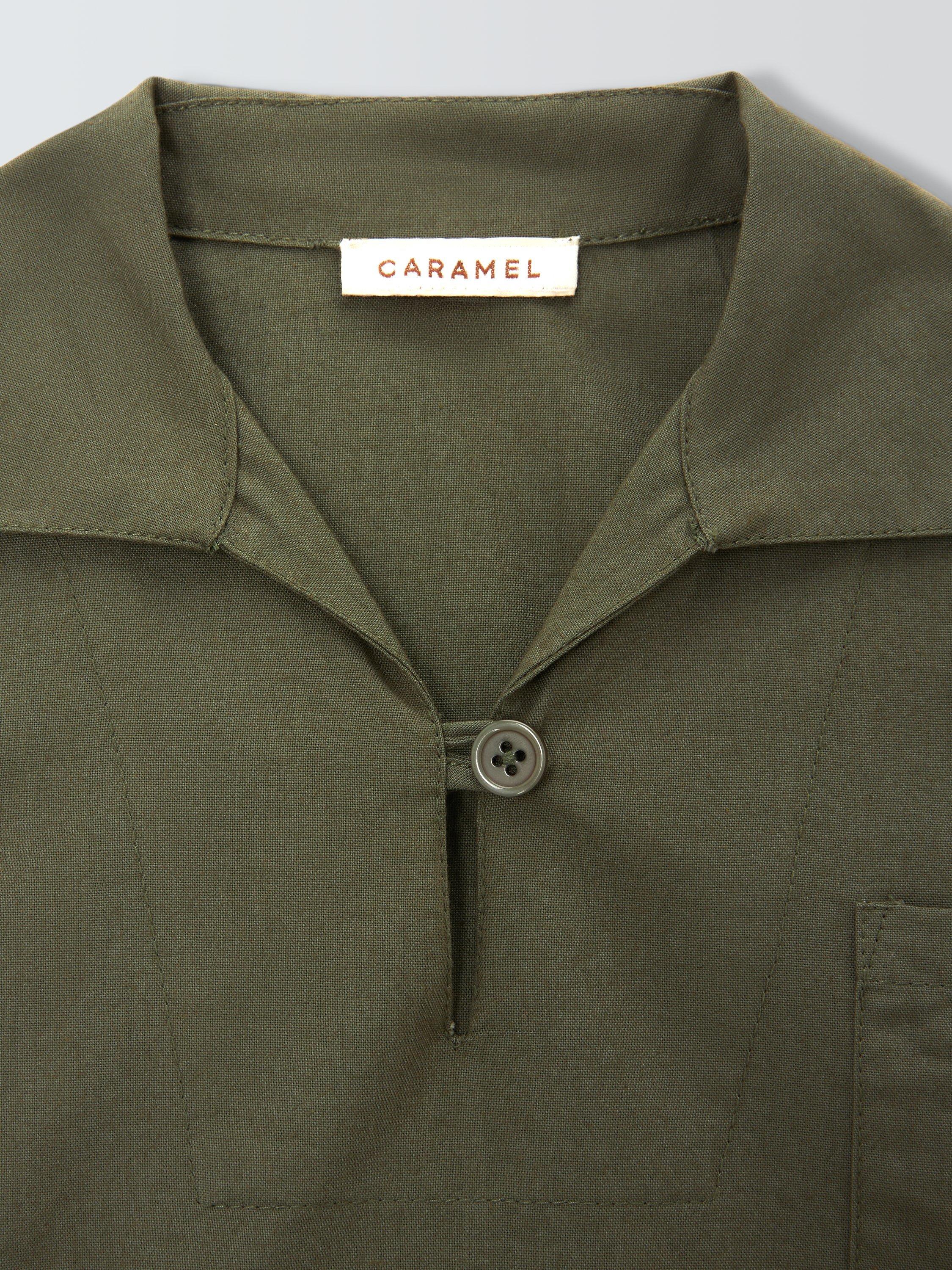 Product image 5 of 7, which shows Caramel Kids' Bergamot Shirt, Khaki, 3 years
