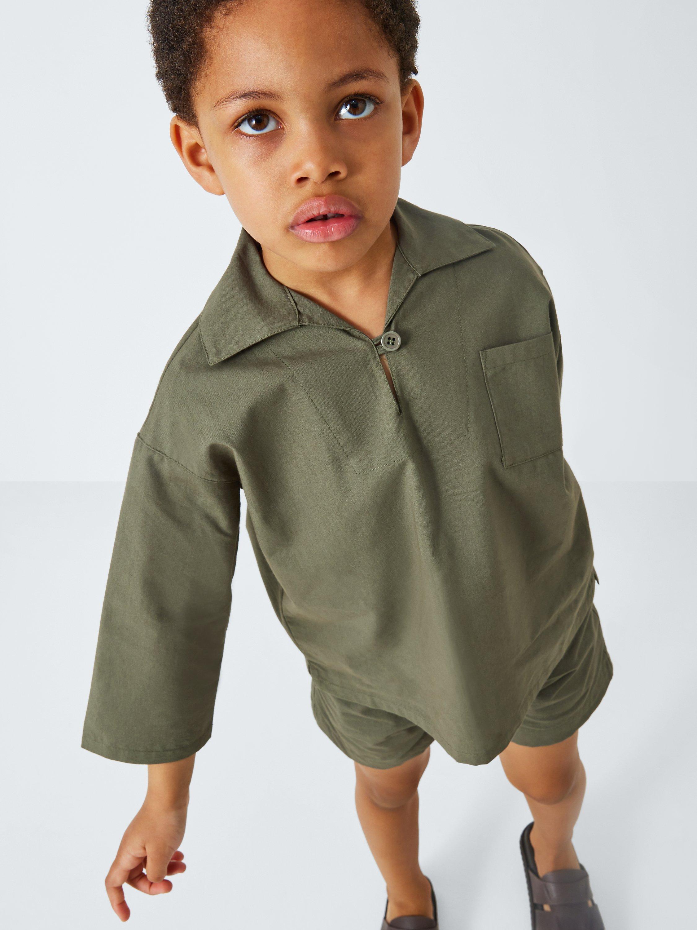 Product image 6 of 7, which shows Caramel Kids' Bergamot Shirt, Khaki, 3 years