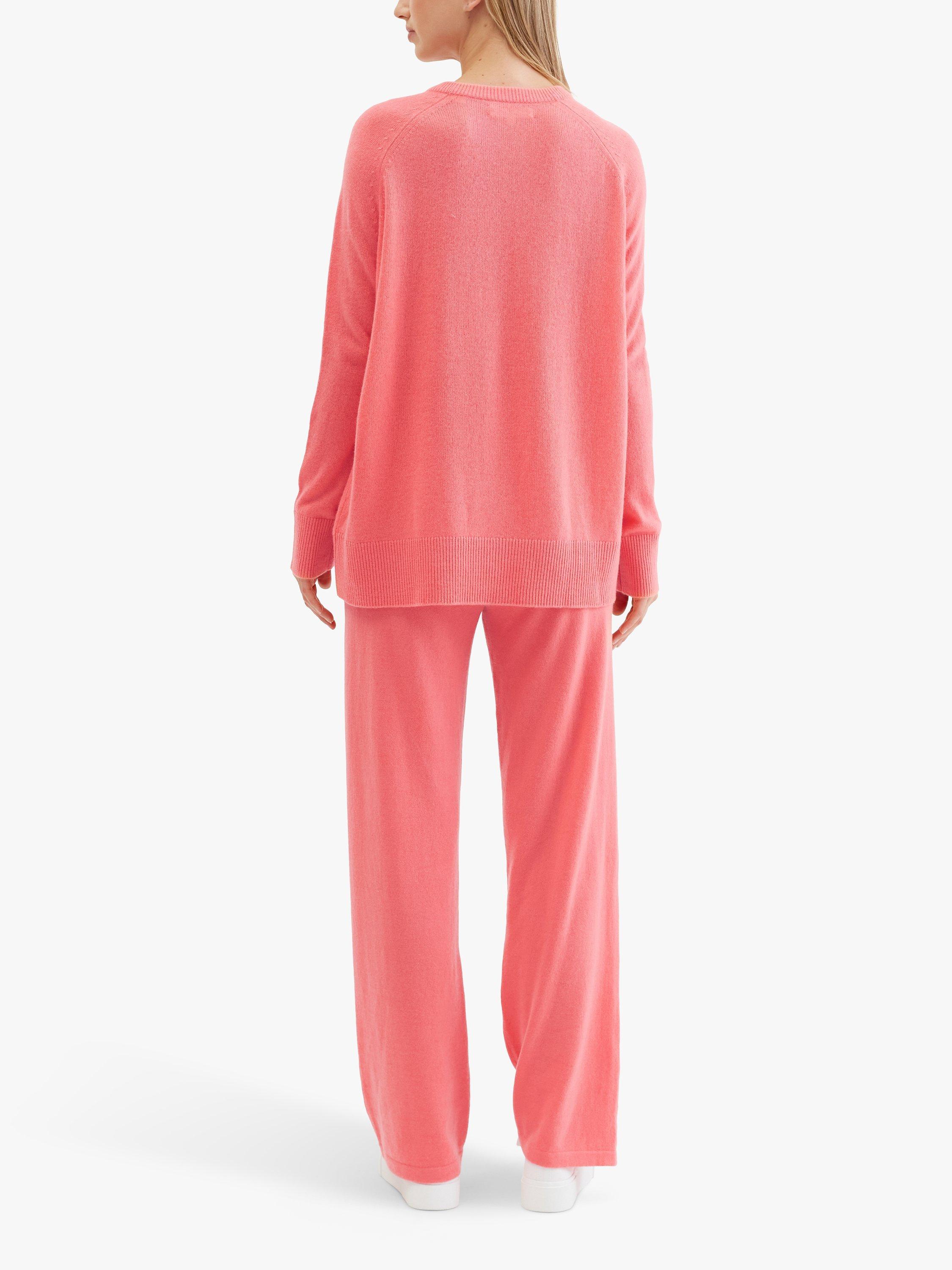 Product image 2 of 4, which shows Chinti & Parker Cashmere Slouchy Jumper, Living Coral, XS