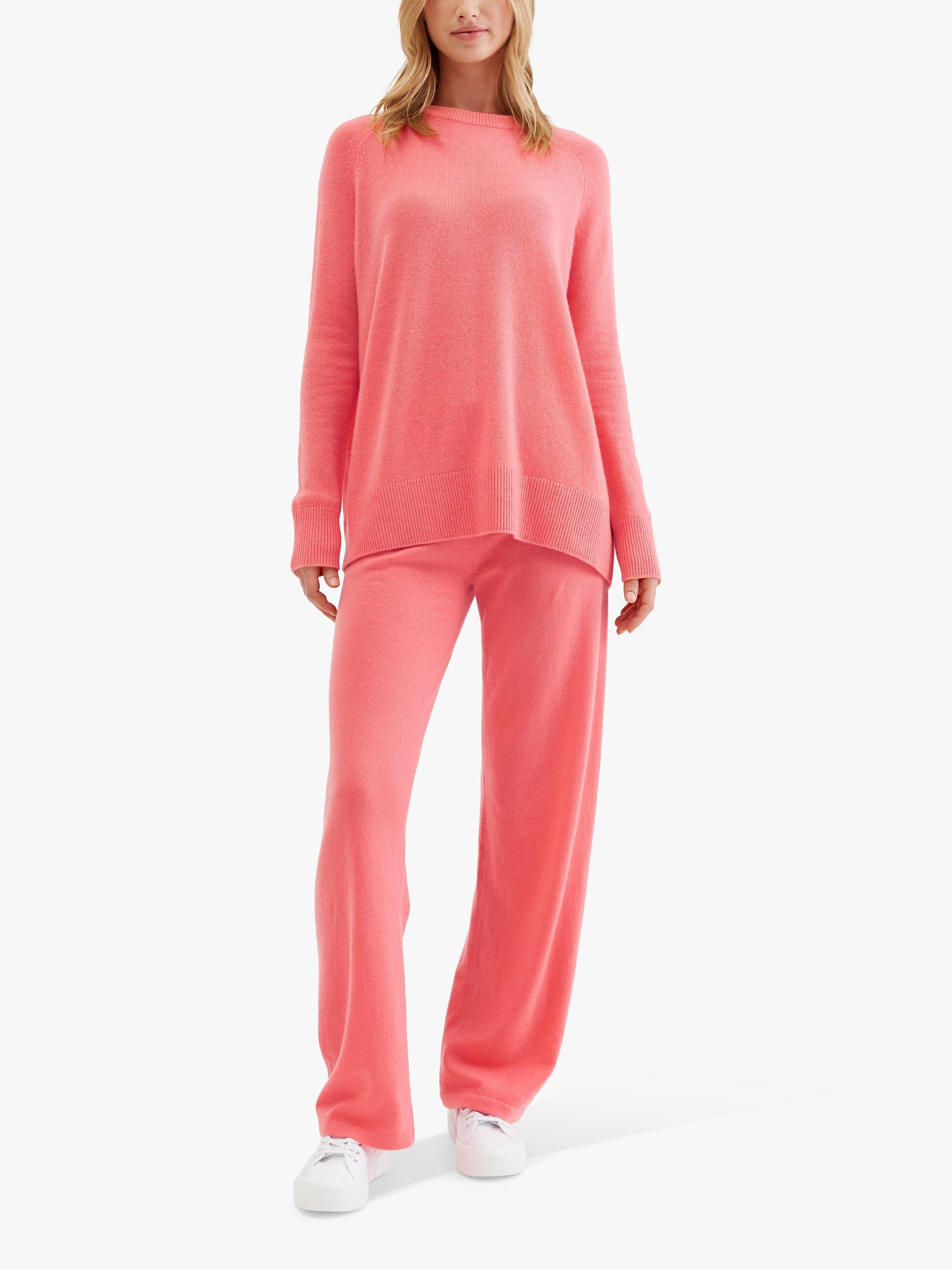 Product image 3 of 4, which shows Chinti & Parker Cashmere Slouchy Jumper, Living Coral, XS