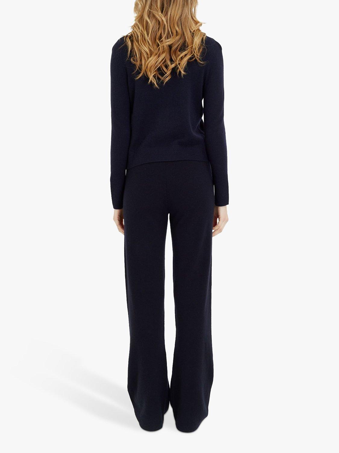 Product image 2 of 4, which shows Chinti & Parker Cashmere Cropped Jumper, Navy, XL