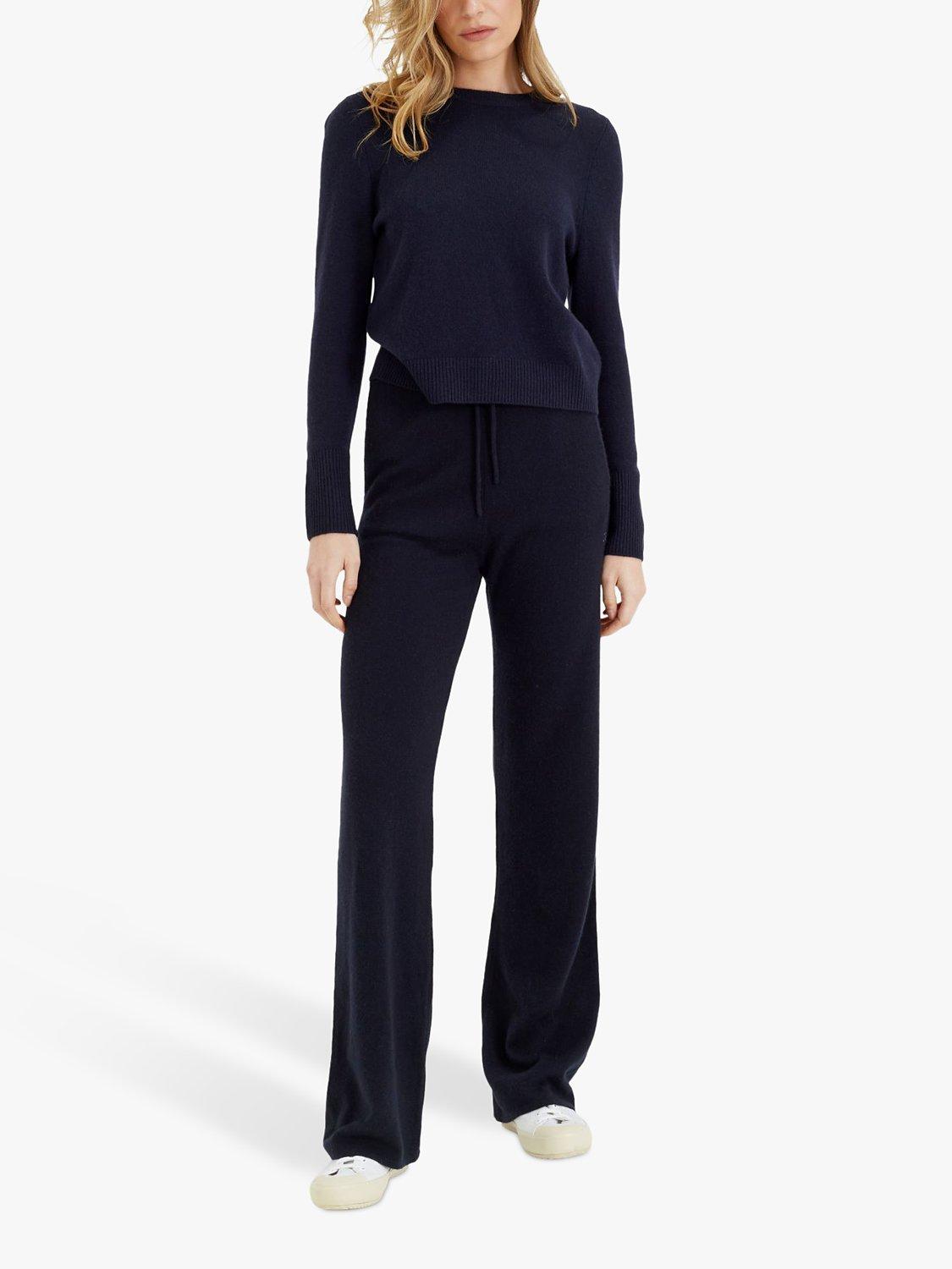 Product image 3 of 4, which shows Chinti & Parker Cashmere Cropped Jumper, Navy, XL