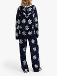 Chinti & Parker Ditsy Daisy Cashmere Blend Joggers, Deep Navy/Multi, Deep Navy/Multi