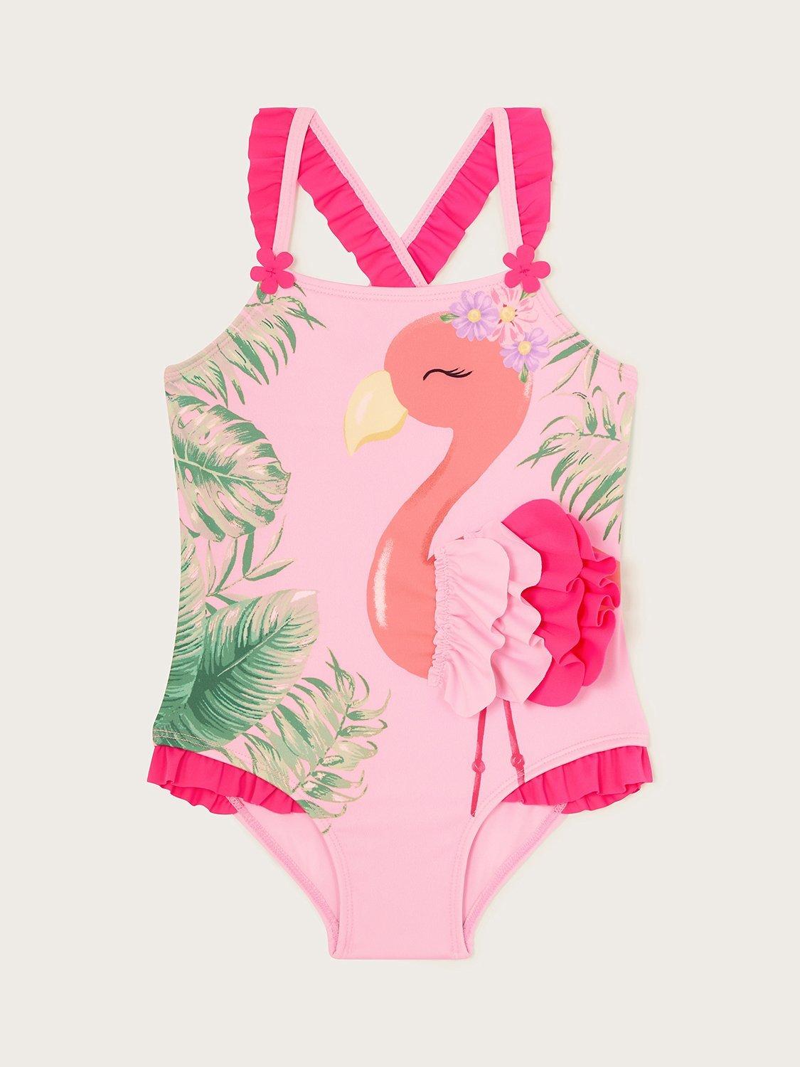 Monsoon Baby Flamingo Swimsuit Pink