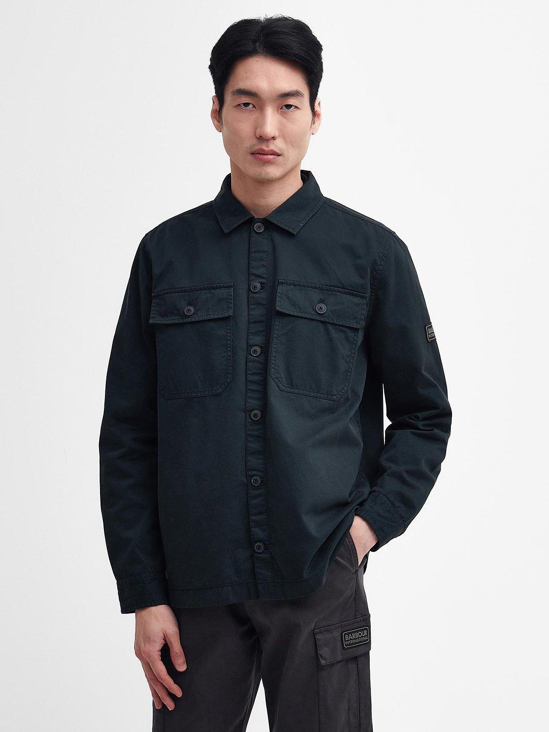 Barbour International Adey Cotton Overshirt, Forest River, XL