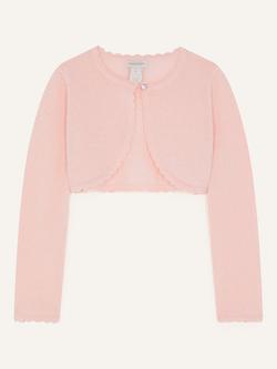 Monsoon Kids' Niamh Cardigan, Pink - view 2, Pink