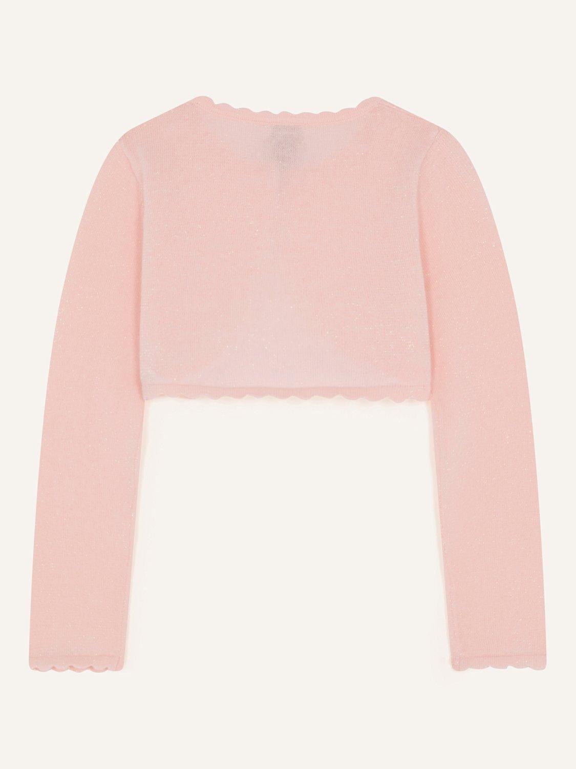 Product image 3 of 4, which shows Monsoon Kids' Niamh Cardigan, Pink, 12-13 years