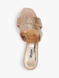 Dune Madelina Kitten Heel Mules, Rose Gold