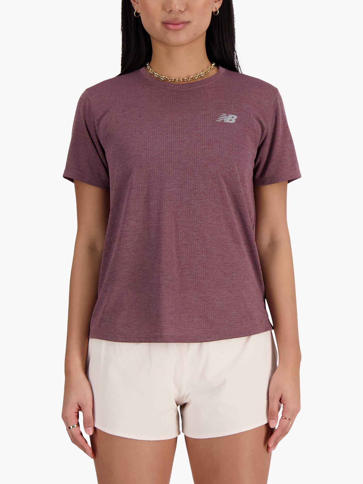 New Balance Athlete Short Sleeve Top, Purple