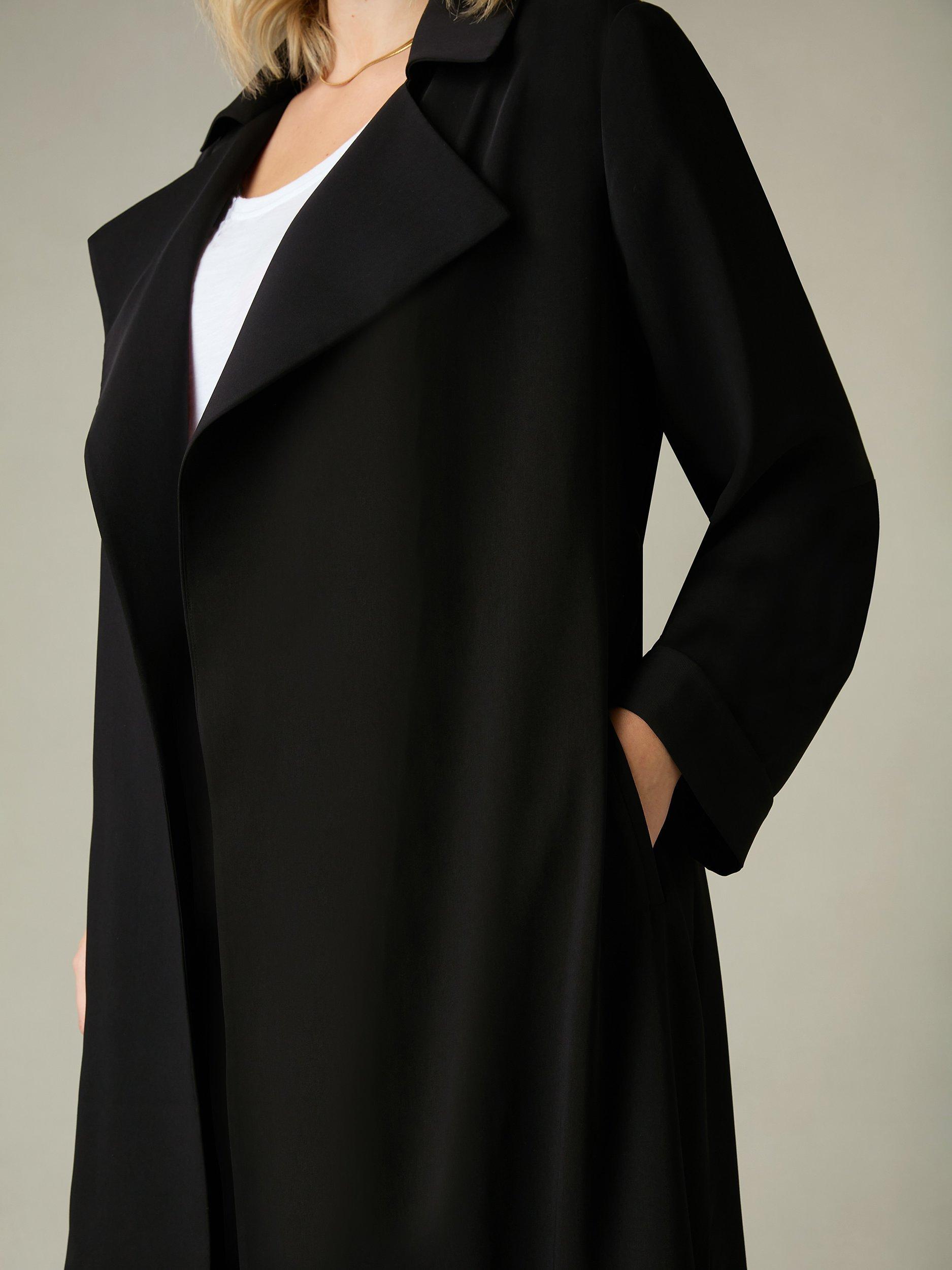 Black lightweight duster jacket hotsell